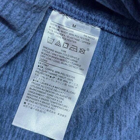 Banana Republic Men's Medium Jacket Full Zip Hood Blue Activewear Outerwear - Picture 8 of 8